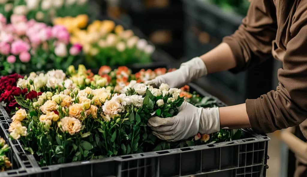 Florist at work